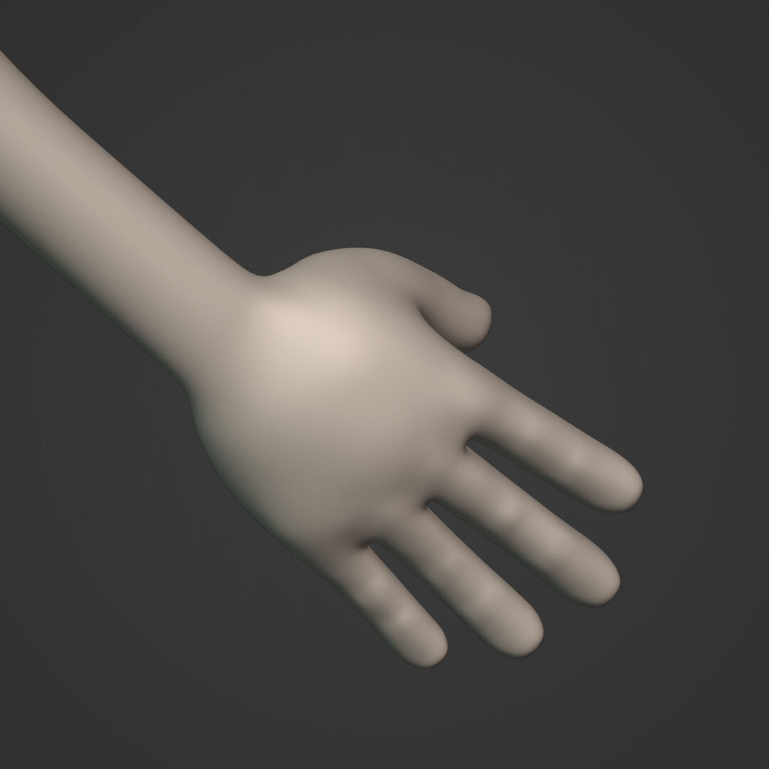 Cartoon Character - Stickman - Man - Boy - Chibi - Base Mesh Low-poly 3D model_17