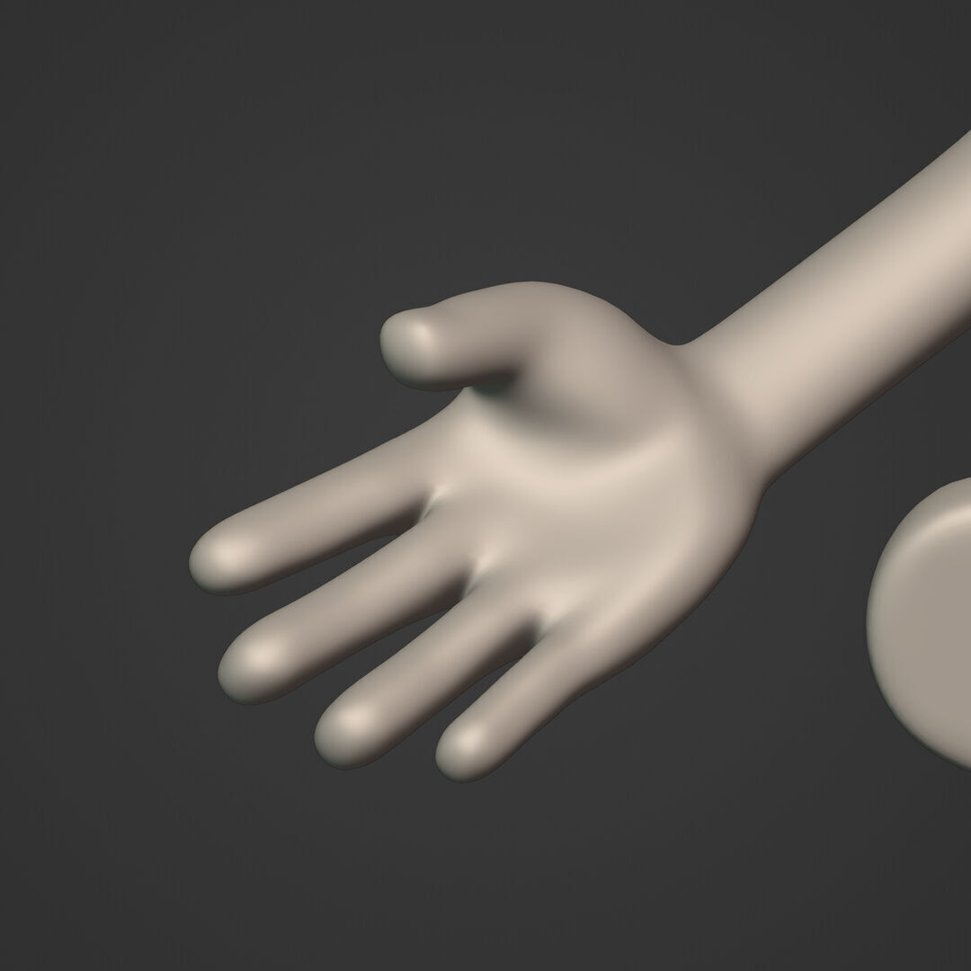 Cartoon Character - Stickman - Man - Boy - Chibi - Base Mesh Low-poly 3D model_19