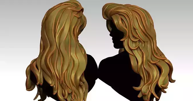 3D Hairstyles for girl V55 3D print model