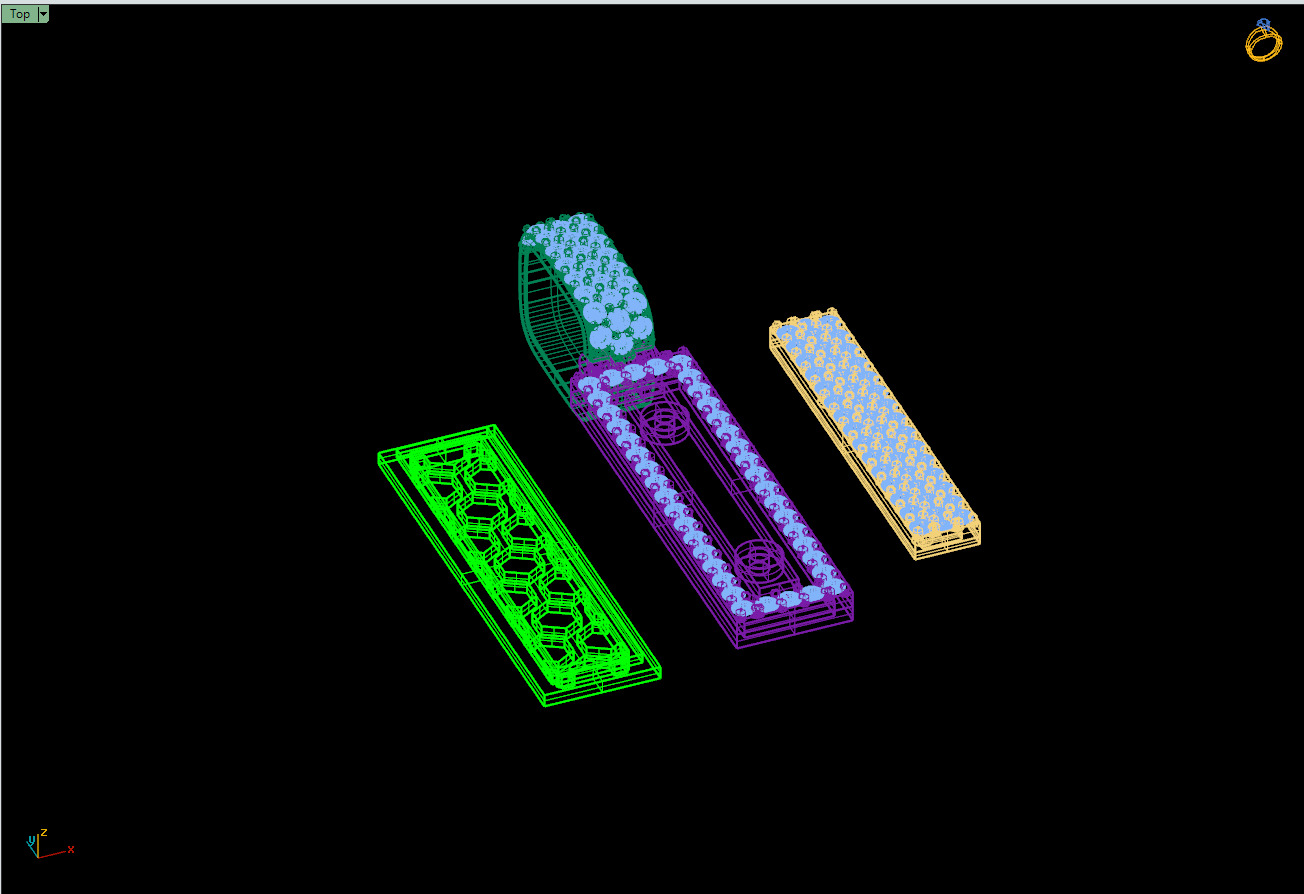 Custom Initial I Letter Diamond Pendant A to Z Alphabet Necklace 3D print model_16