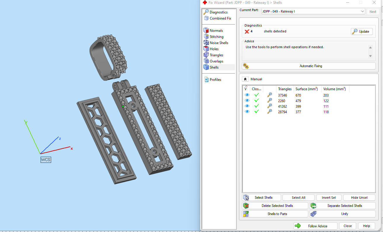 Custom Initial I Letter Diamond Pendant A to Z Alphabet Necklace 3D print model_19
