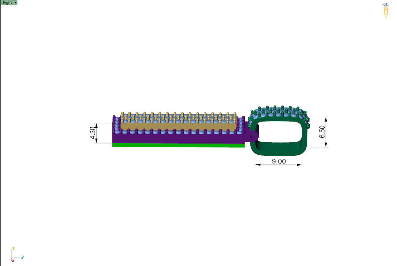 Custom Initial I Letter Diamond Pendant A to Z Alphabet Necklace 3D print model_7