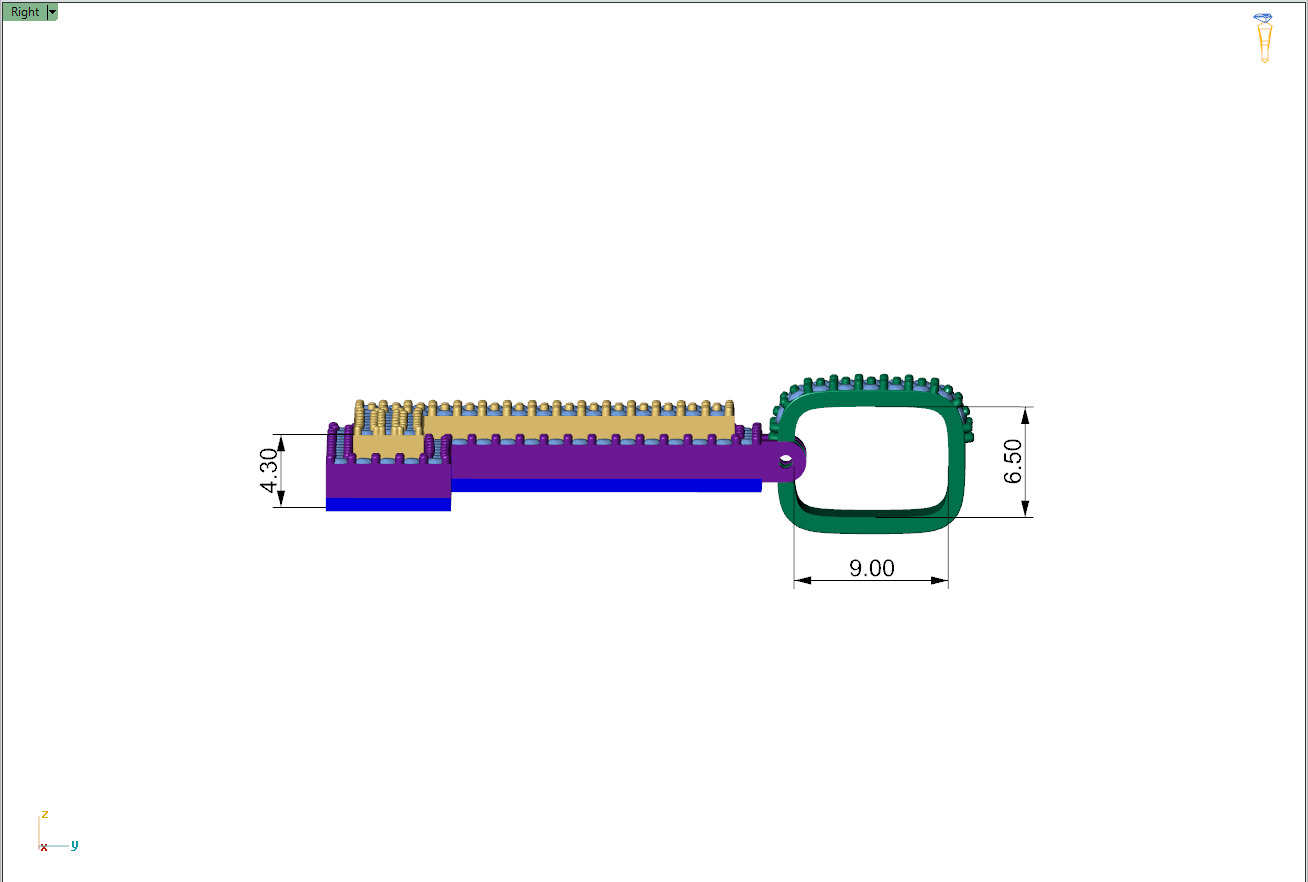 Custom Initial L Letter Diamond Pendant A to Z Alphabet Necklace 3D print model_7