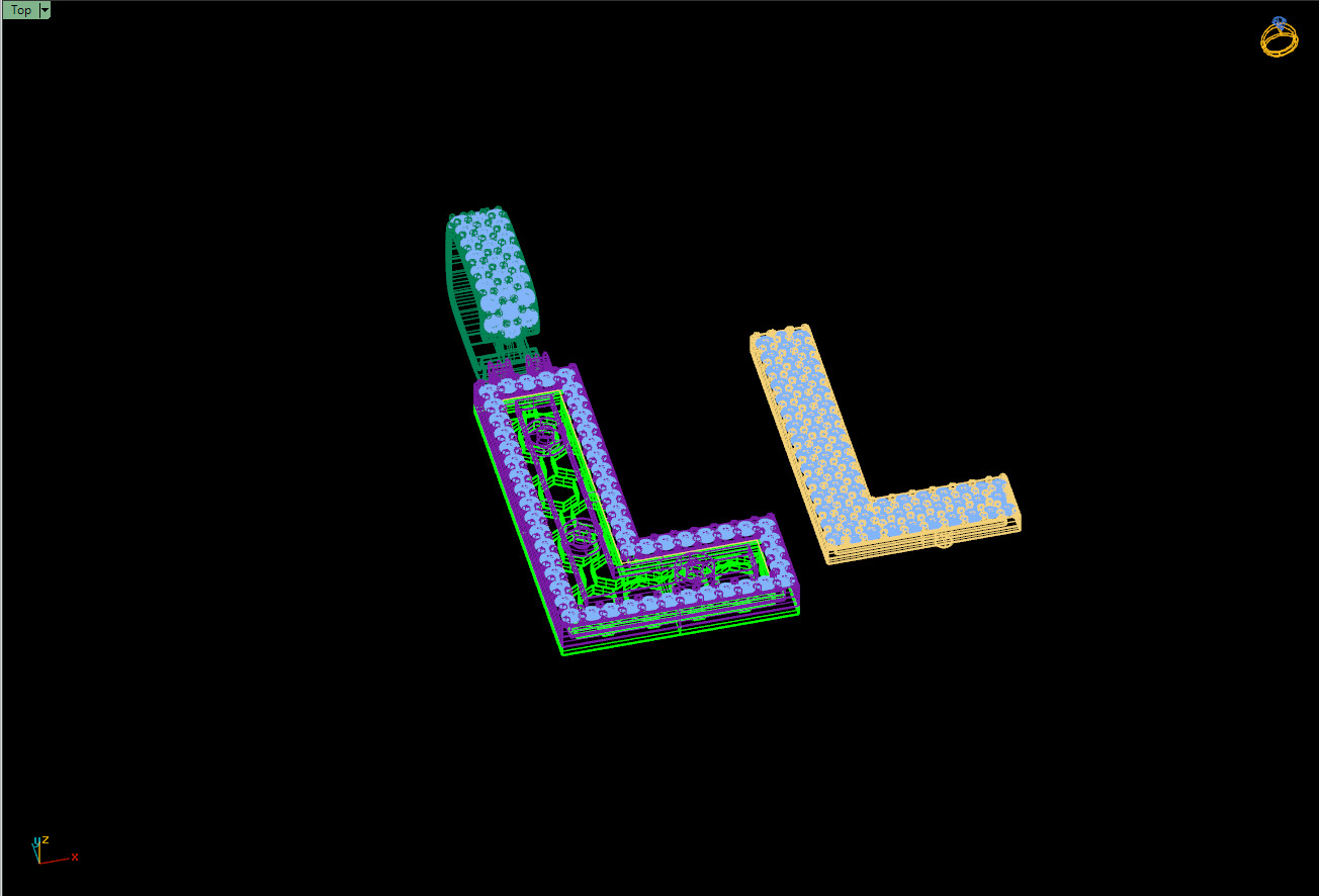 Custom Initial L Letter Diamond Pendant A to Z Alphabet Necklace 3D print model_15