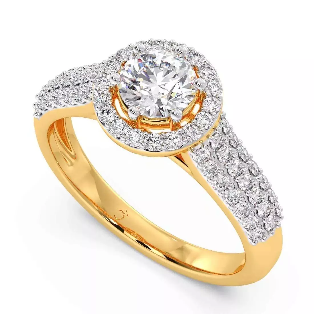 Diamond Garden Ring Low-poly 3D model_0