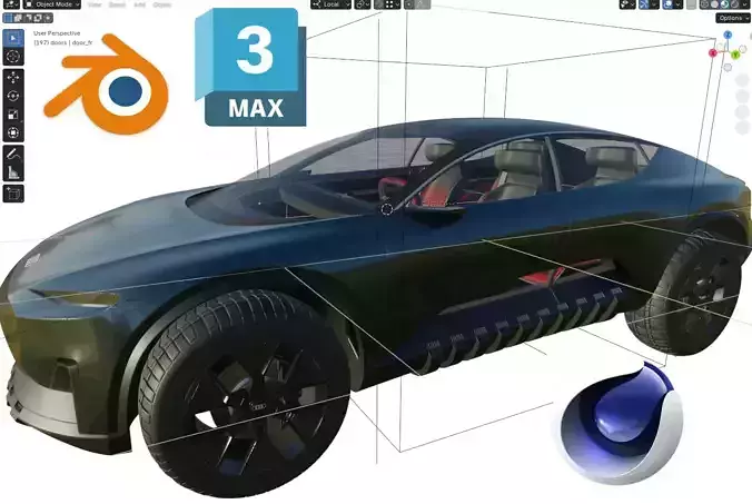 Audi Activesphere Concept  Low-poly 3D model