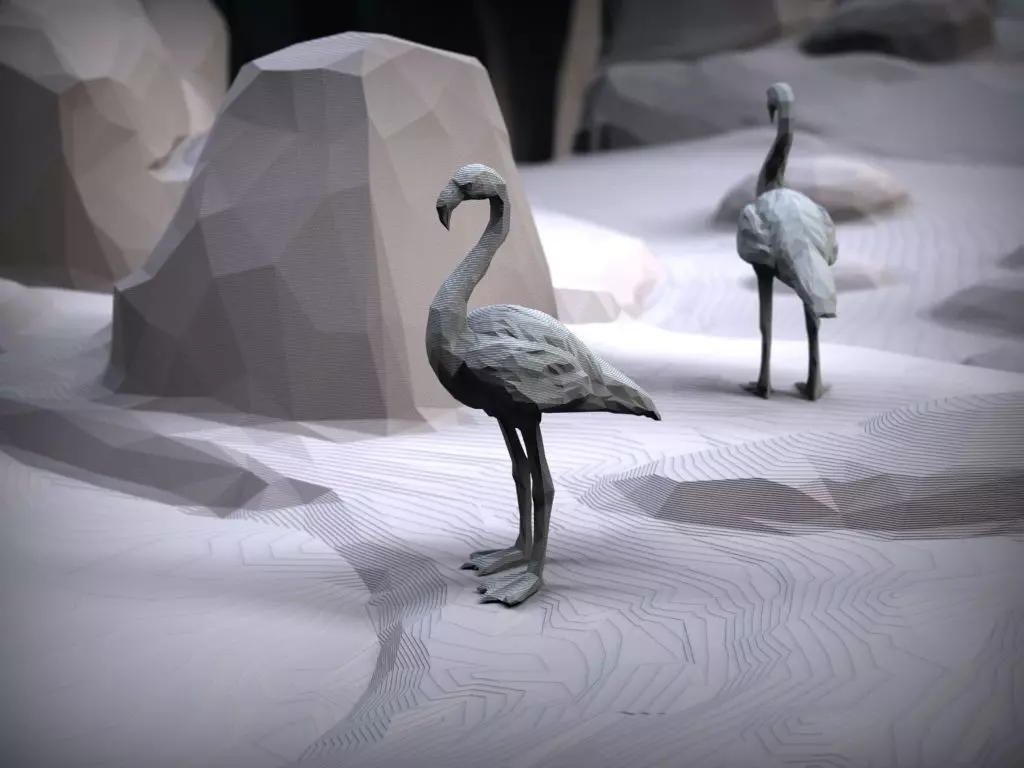 Flamingo Low poly 3D print model