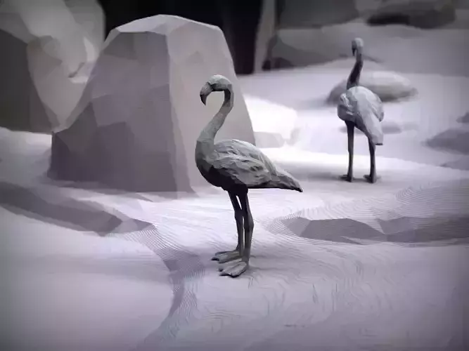 Flamingo Low poly