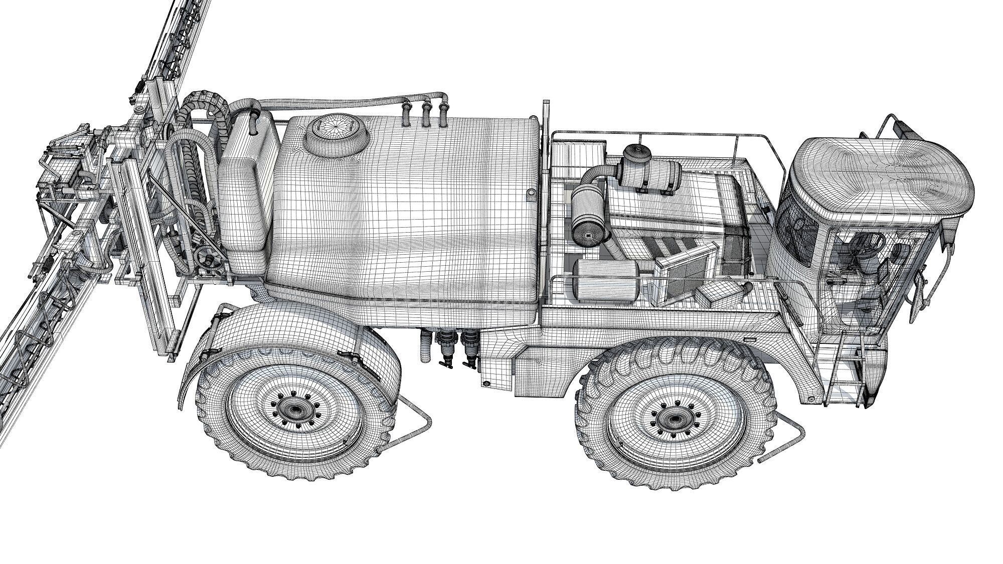 Self Propelled Farm Sprayer 3D model_22