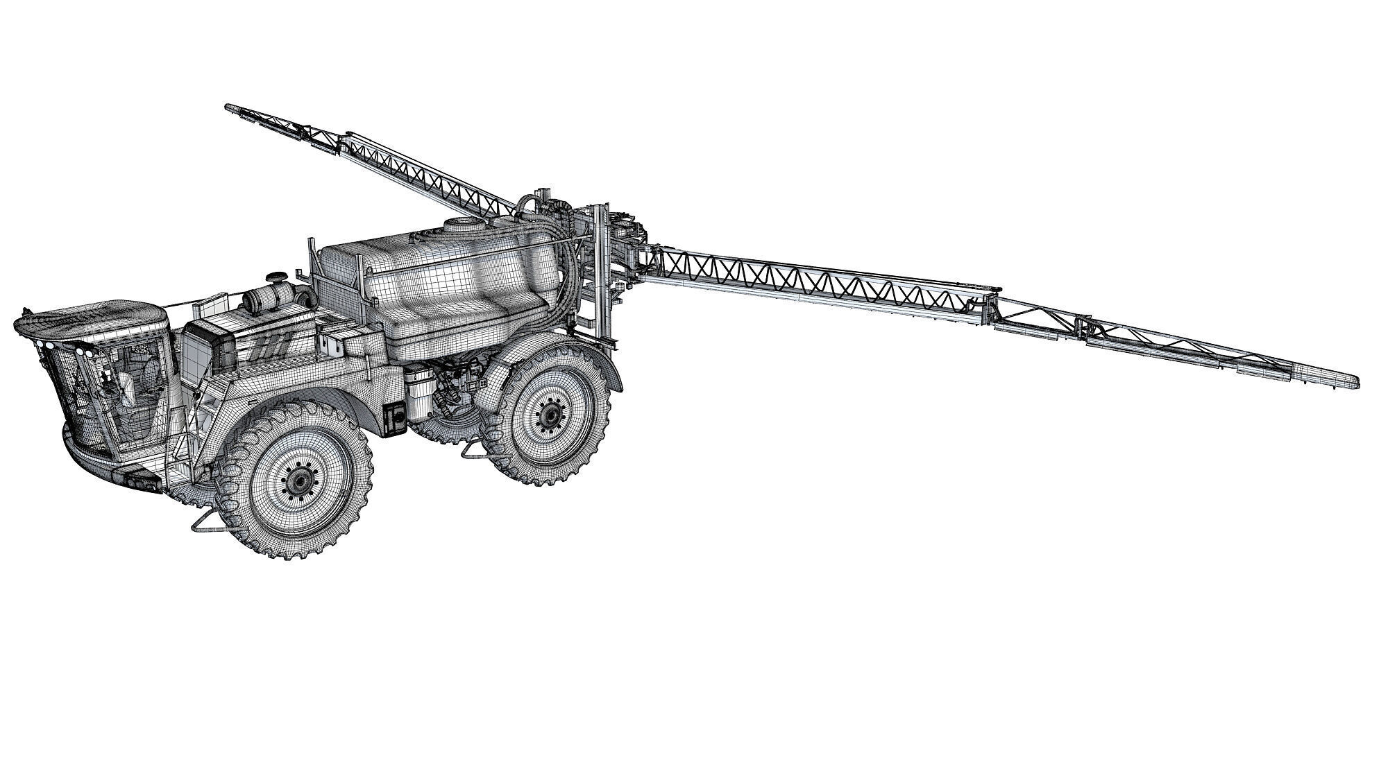 Self Propelled Farm Sprayer 3D model_23