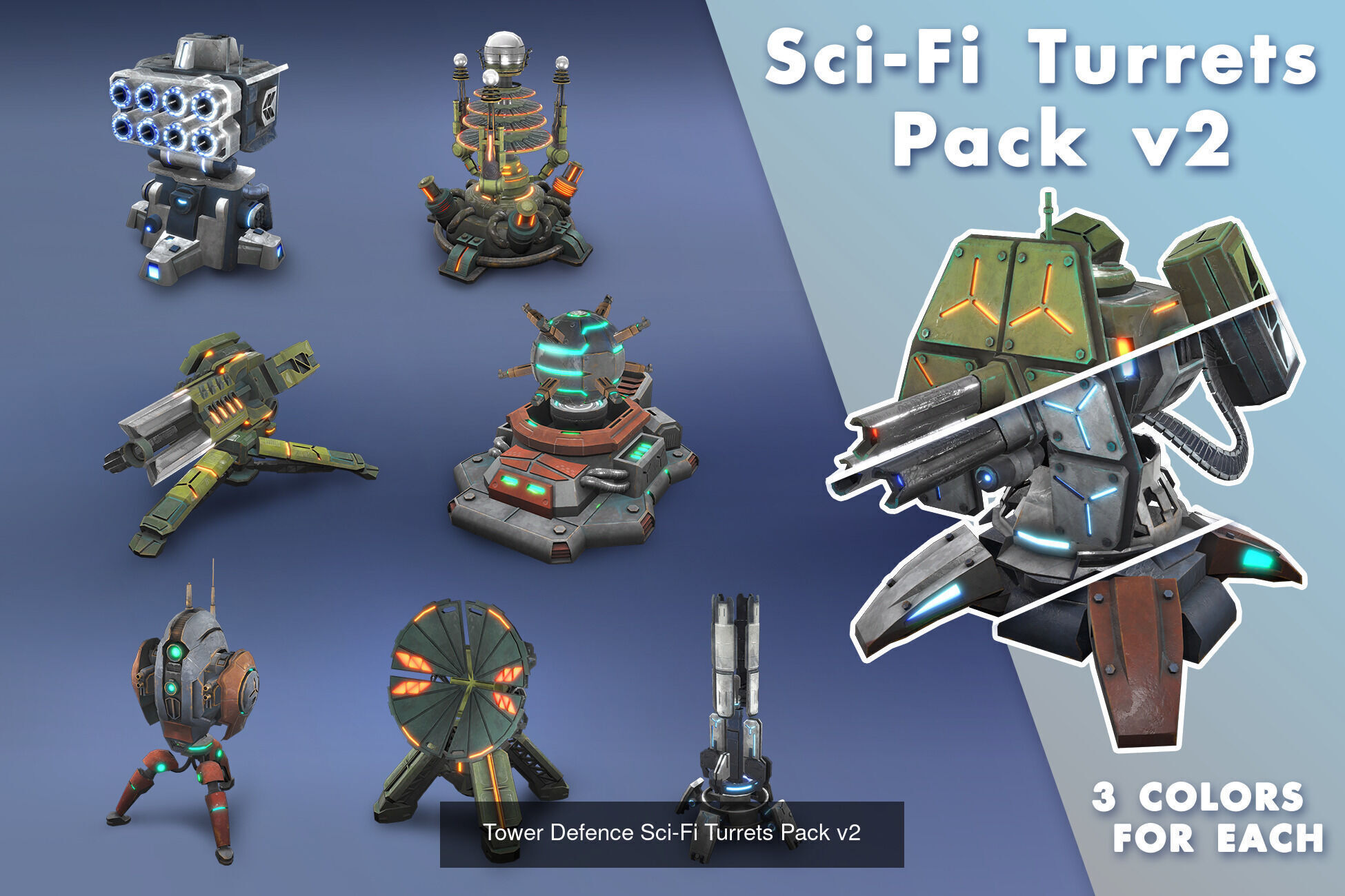 Tower Defence Sci-Fi Turrets Collection _4