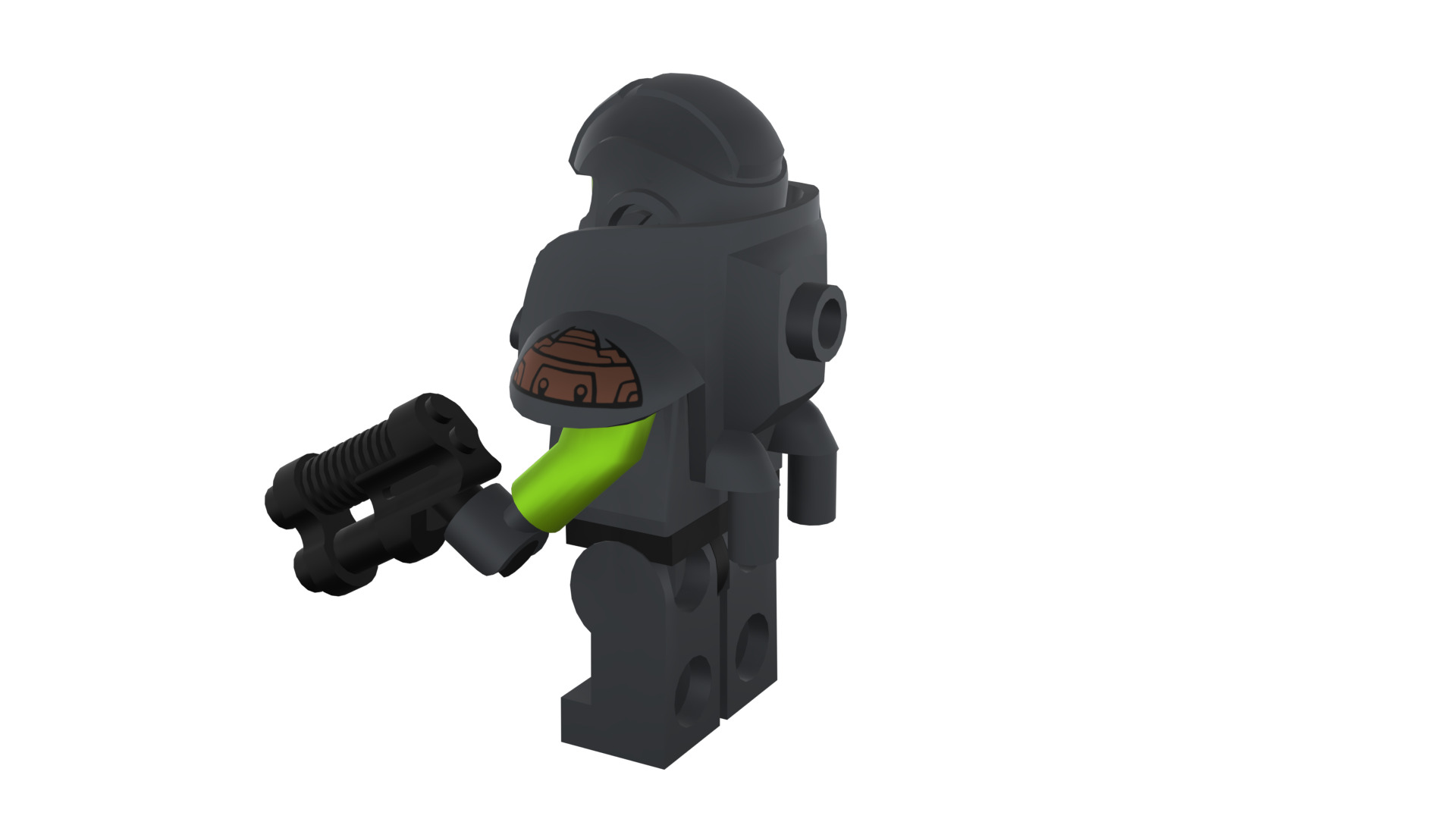 3D print minifigure - 71000-11 Alien Avenger 3D print model_34