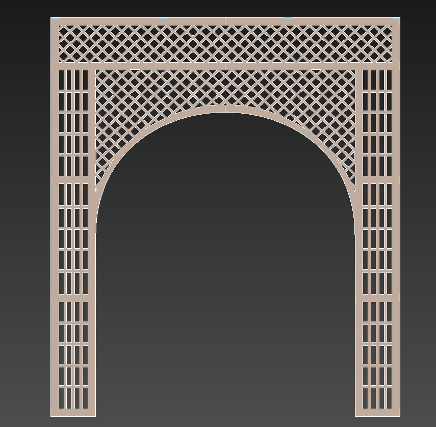  CNC Cutting Arch Jali  3d Modle Jali 3d Modle Cutting Jali   3D model_12
