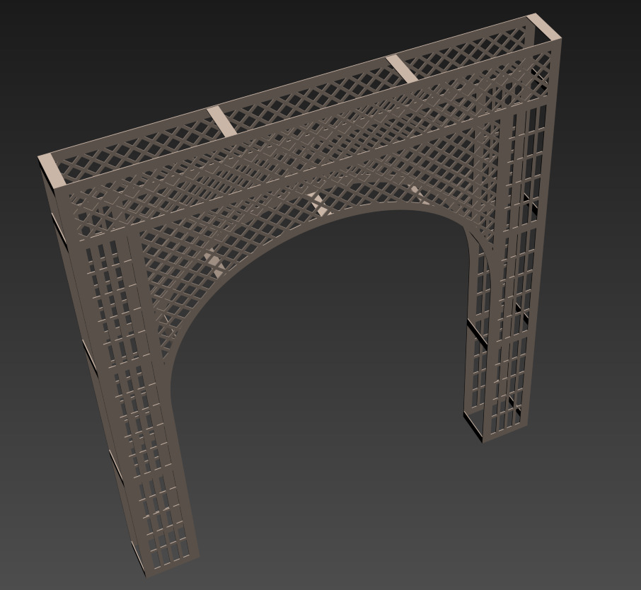  CNC Cutting Arch Jali  3d Modle Jali 3d Modle Cutting Jali   3D model_9