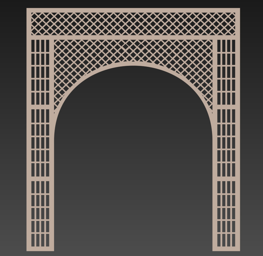  CNC Cutting Arch Jali  3d Modle Jali 3d Modle Cutting Jali   3D model_10