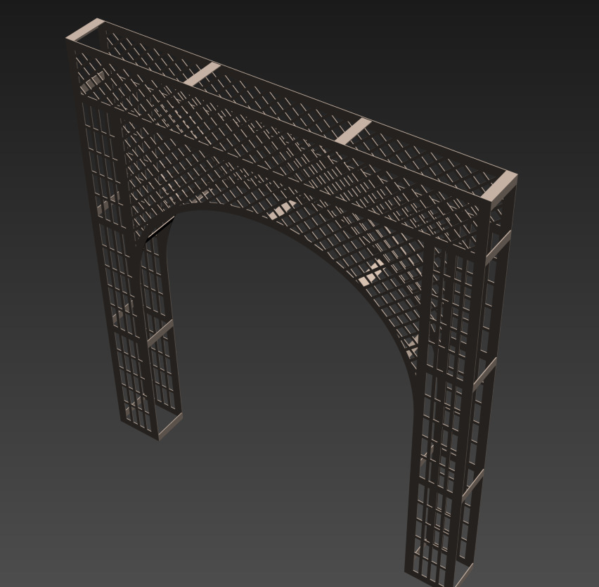  CNC Cutting Arch Jali  3d Modle Jali 3d Modle Cutting Jali   3D model_7
