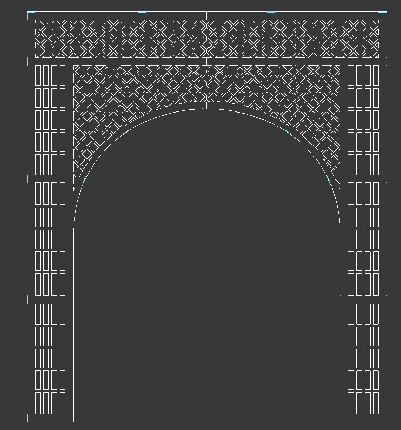  CNC Cutting Arch Jali  3d Modle Jali 3d Modle Cutting Jali   3D model_11