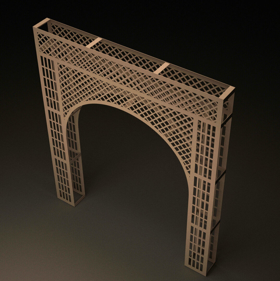  CNC Cutting Arch Jali  3d Modle Jali 3d Modle Cutting Jali   3D model_2
