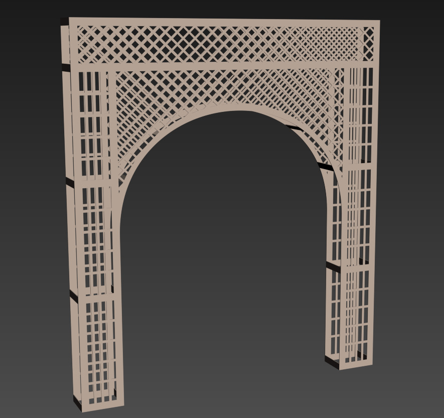  CNC Cutting Arch Jali  3d Modle Jali 3d Modle Cutting Jali   3D model_5