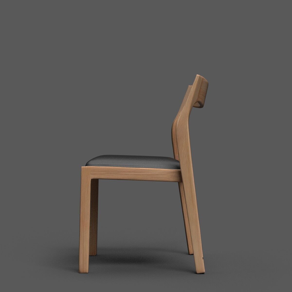 Chair  Low-poly 3D model_3