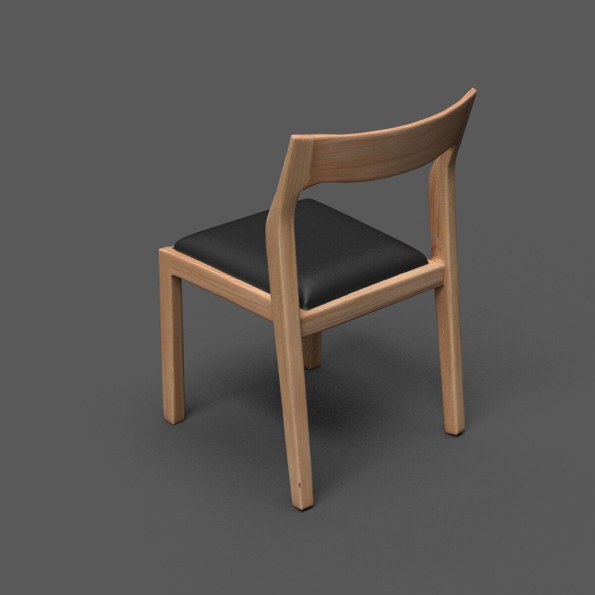 Chair  Low-poly 3D model_4