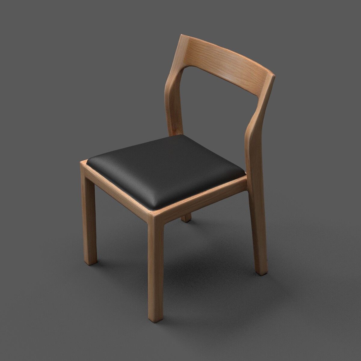 Chair  Low-poly 3D model_2
