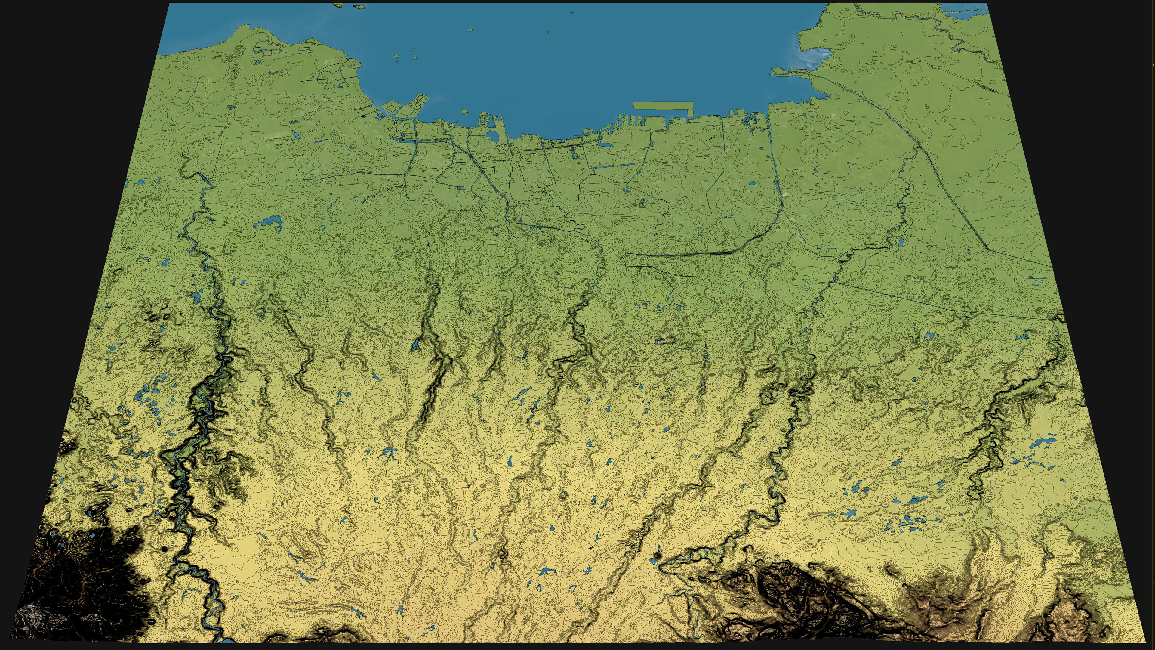Jakarta - Topography Terrain Low-poly 3D model_11