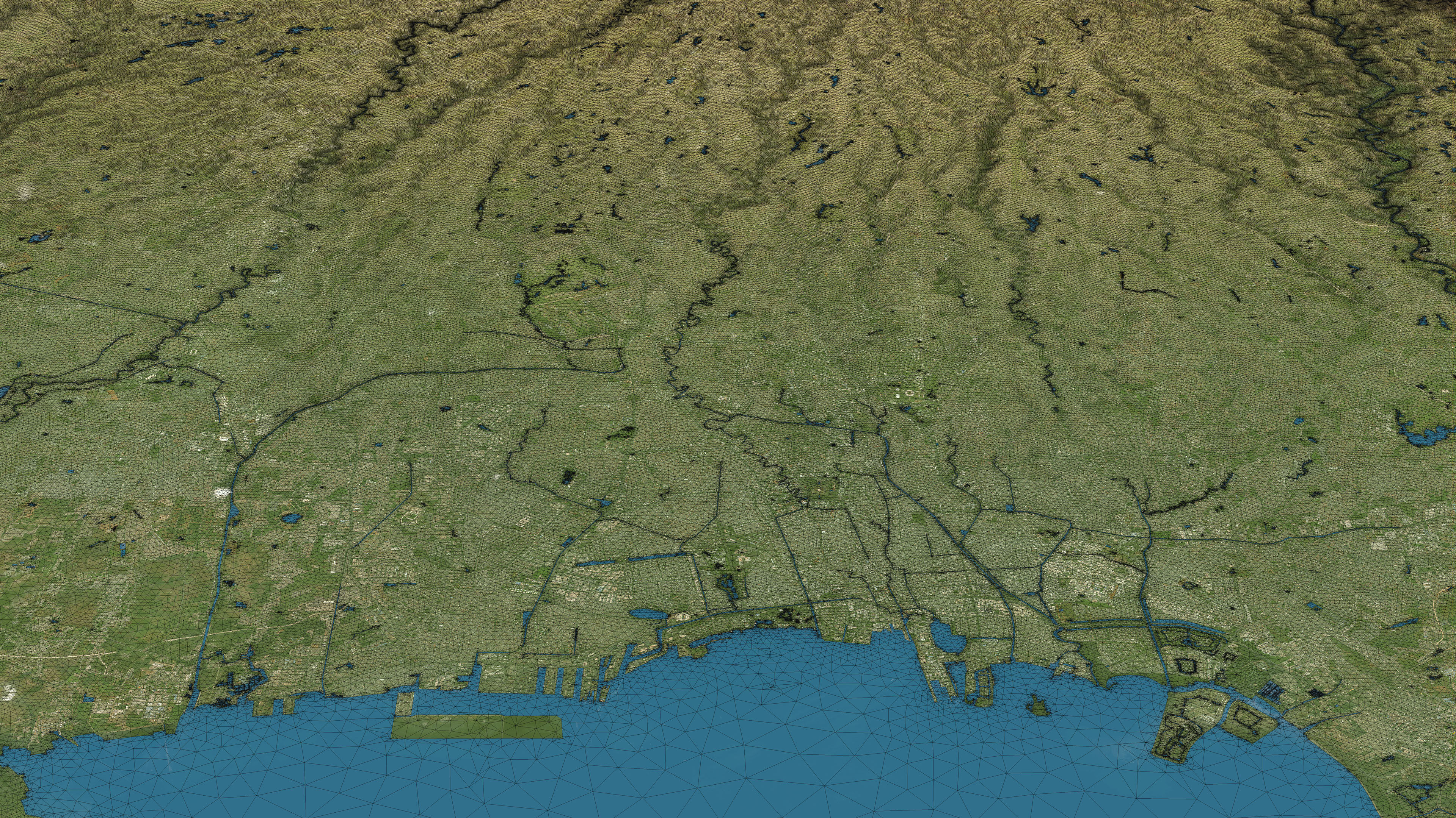 Jakarta - Topography Terrain Low-poly 3D model_7