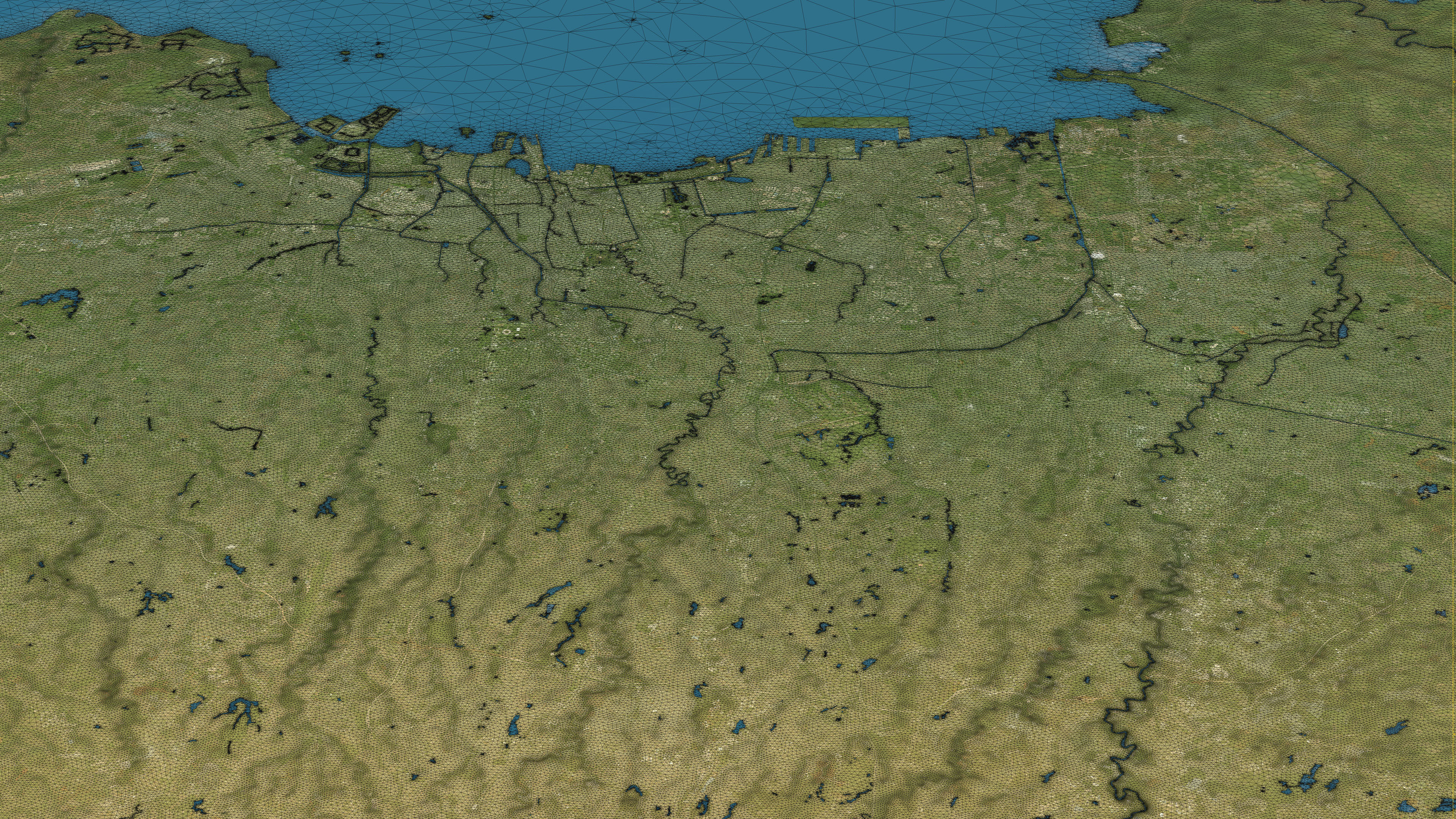 Jakarta - Topography Terrain Low-poly 3D model_1