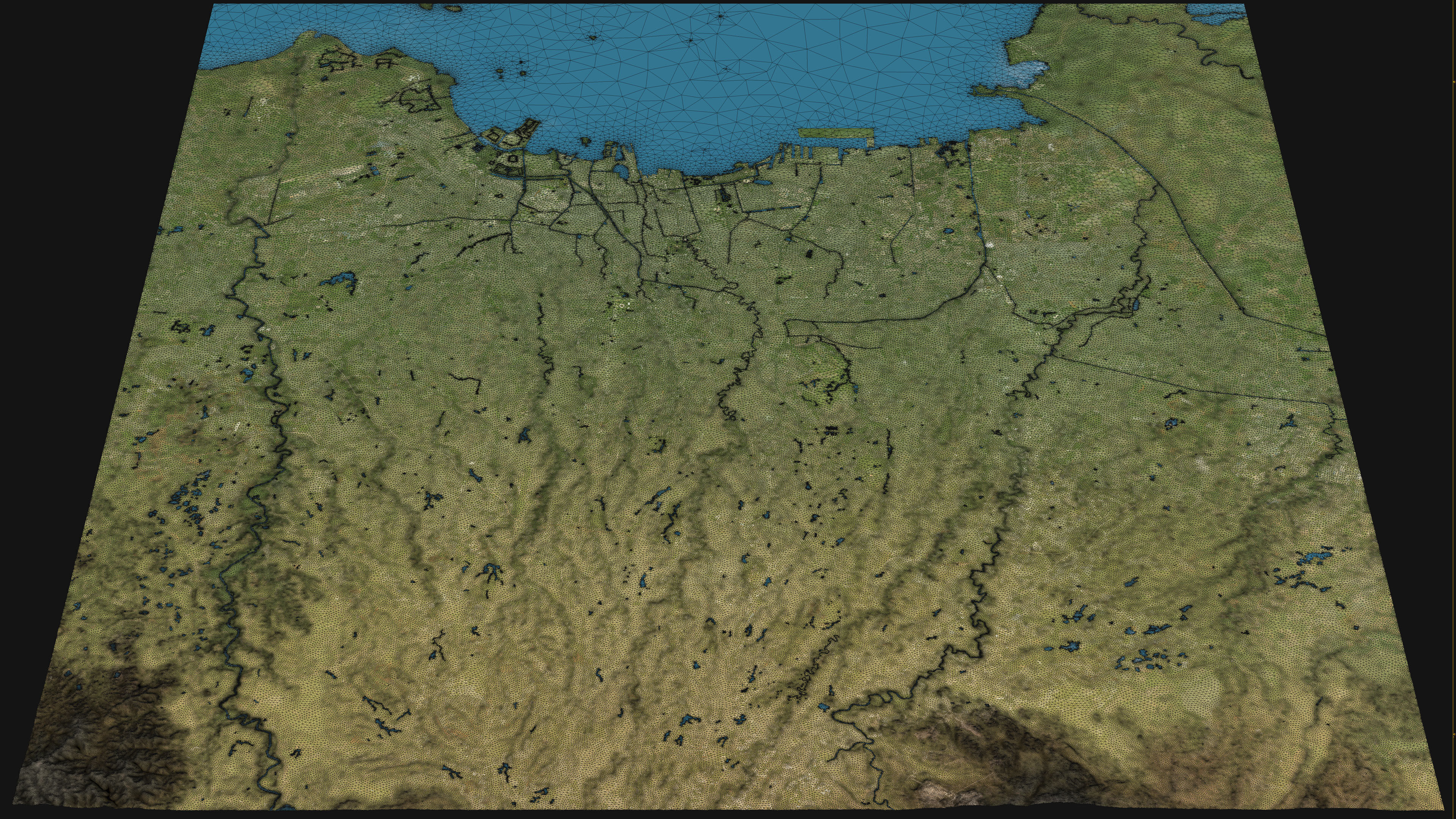 Jakarta - Topography Terrain Low-poly 3D model_10