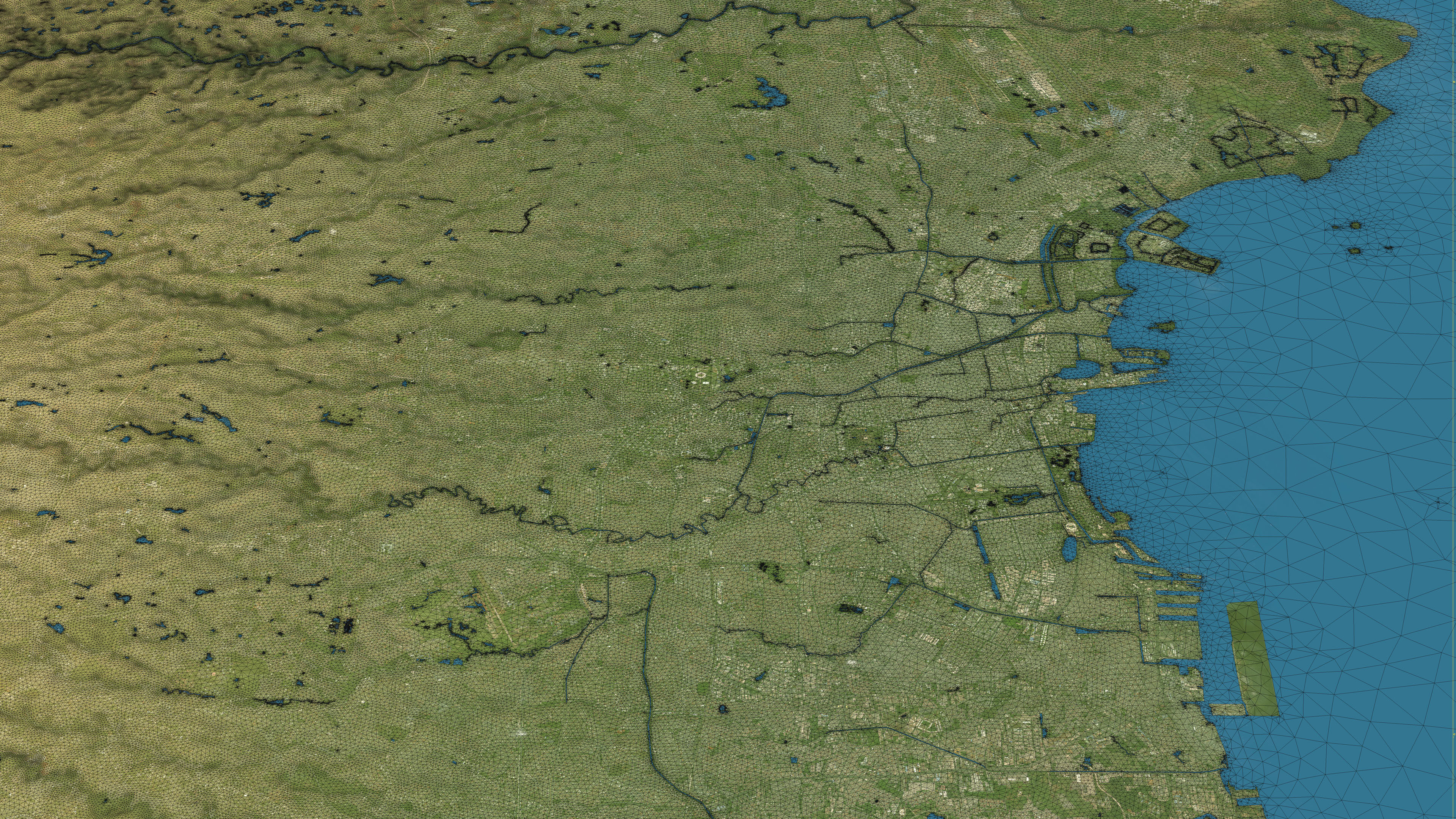 Jakarta - Topography Terrain Low-poly 3D model_5
