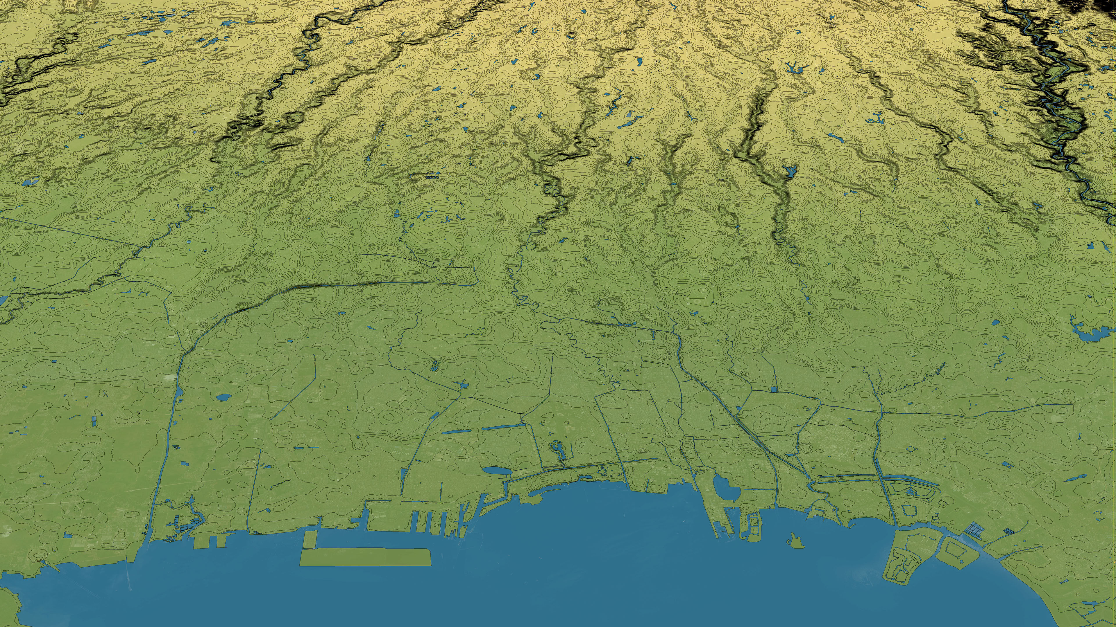 Jakarta - Topography Terrain Low-poly 3D model_8
