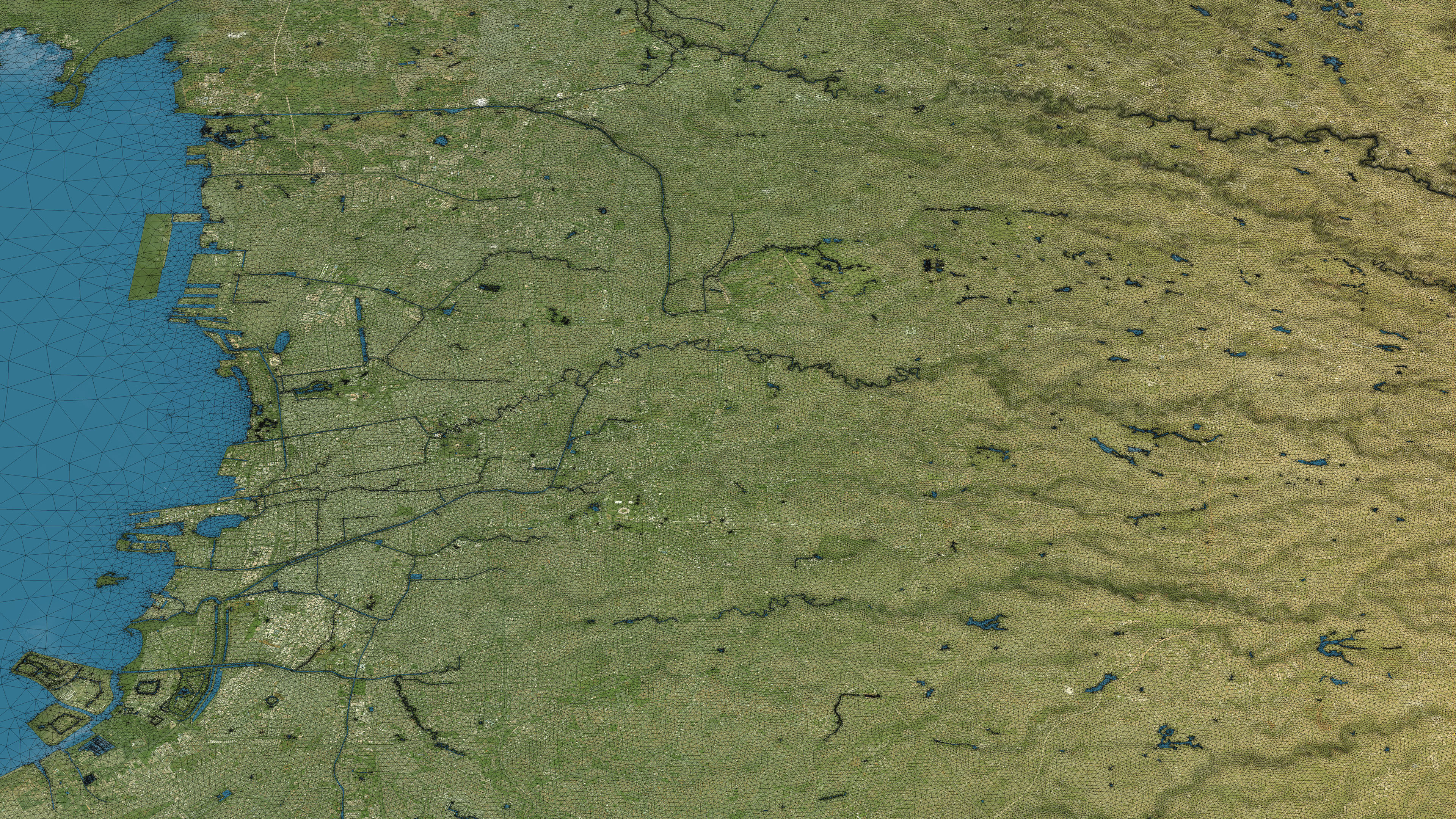 Jakarta - Topography Terrain Low-poly 3D model_3