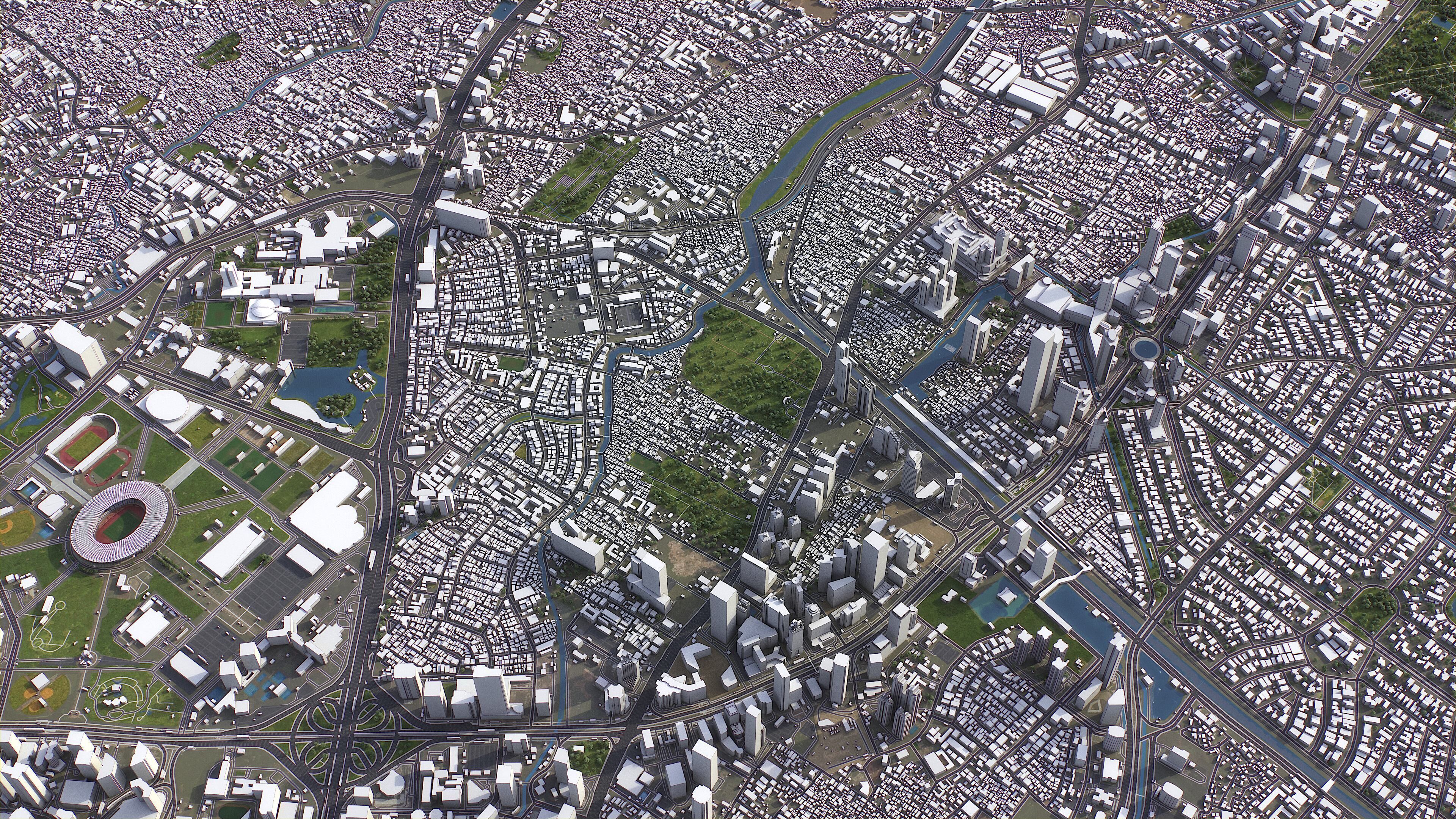 Jakarta - 3D City Model Low-poly 3D model_3