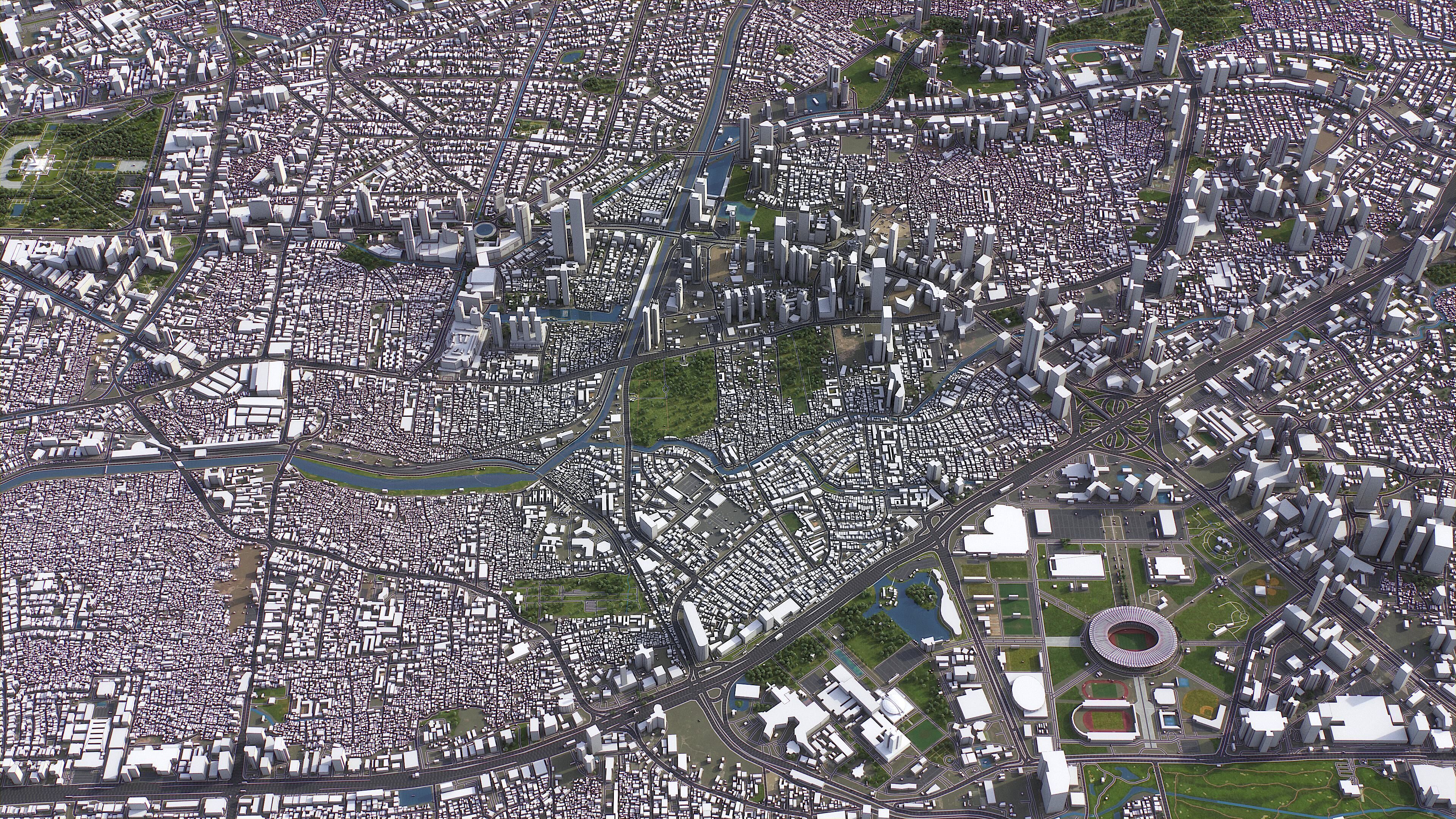 Jakarta - 3D City Model Low-poly 3D model_6