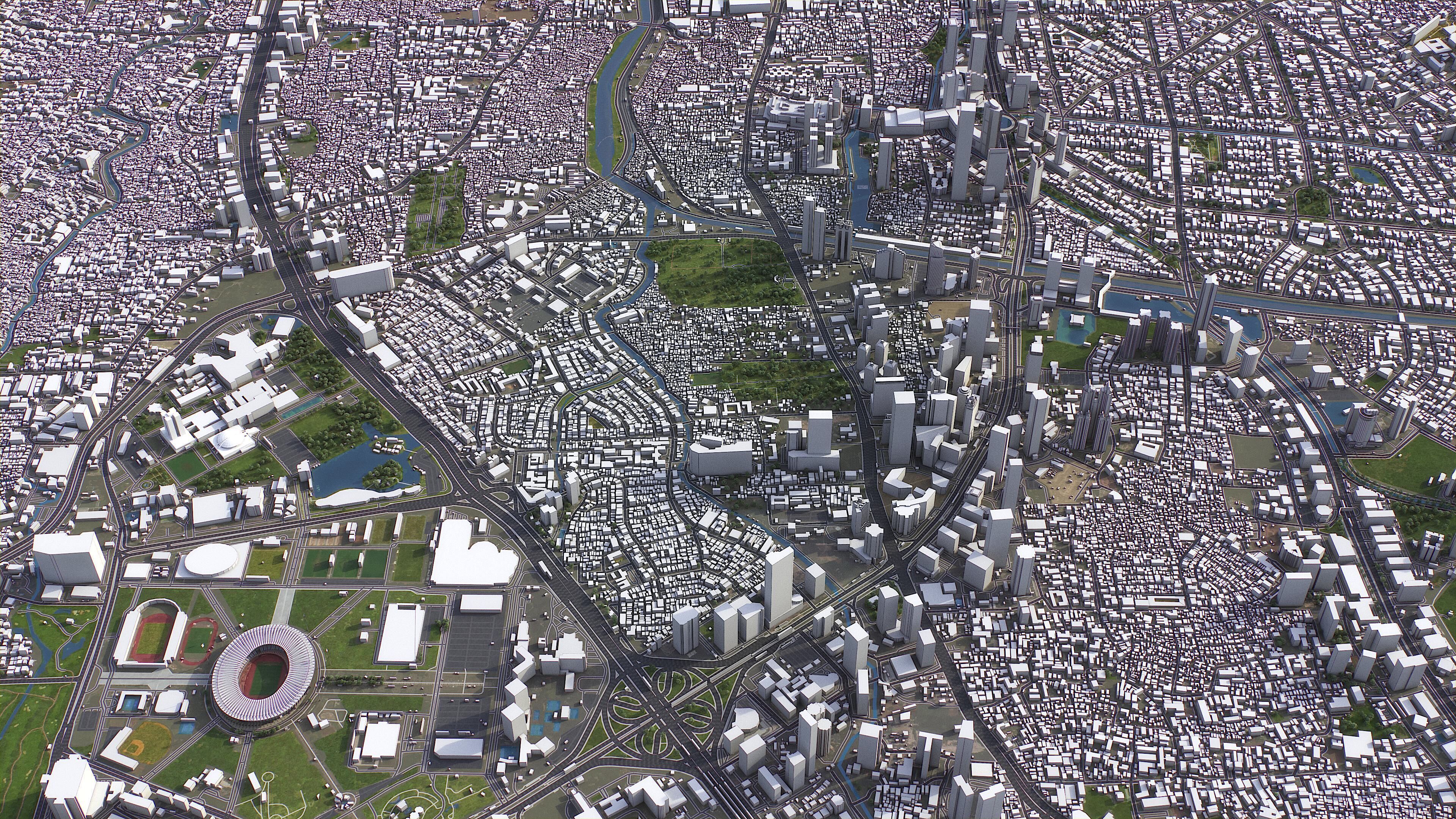 Jakarta - 3D City Model Low-poly 3D model_2