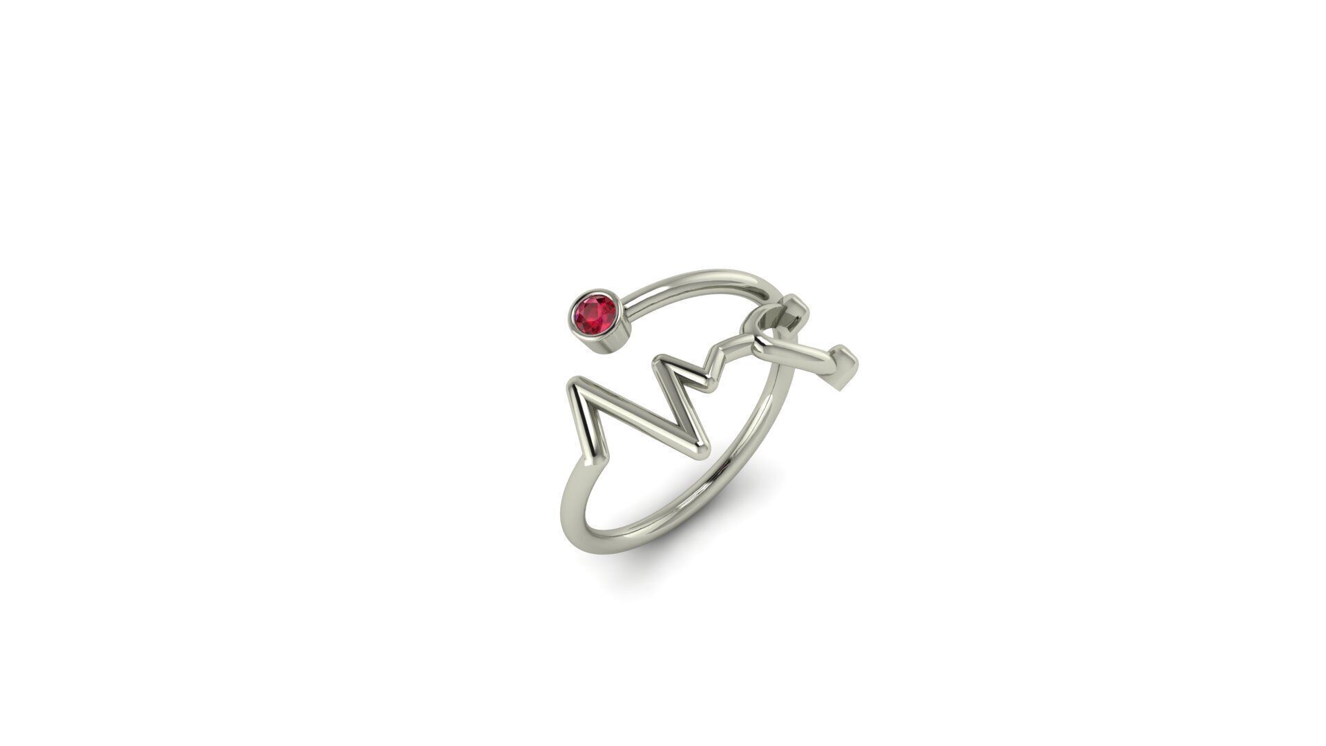 Stethoscope Ring 3D print model_9