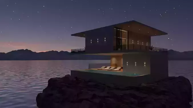 Meta Homes - 04 - Baked Low-poly 3D model