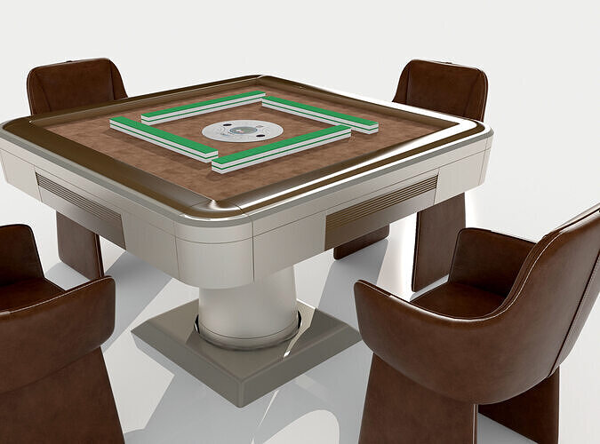 The mahjong table 3D model 2