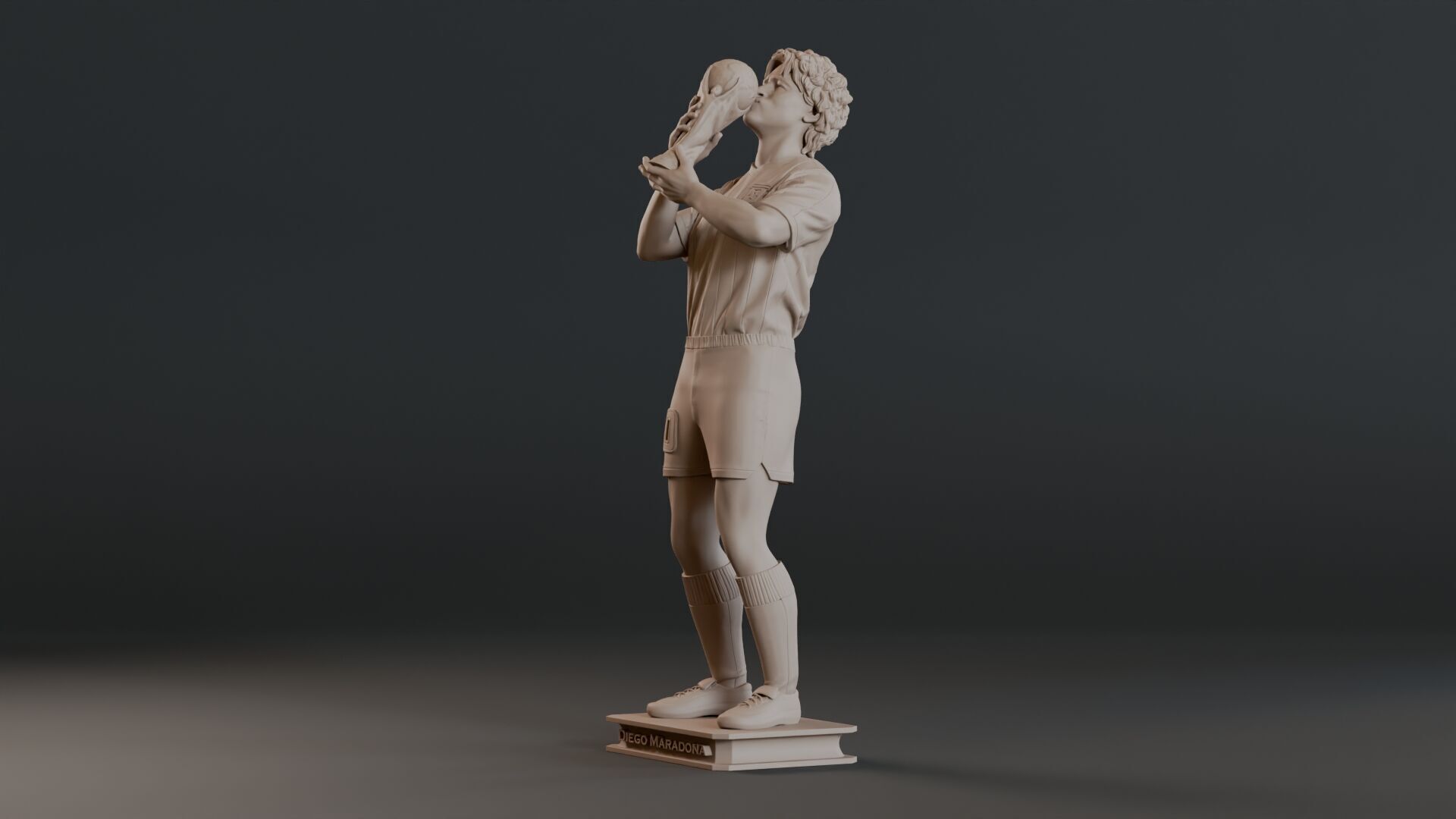 Diego Maradona Full-body Sculpture  3D print model_11