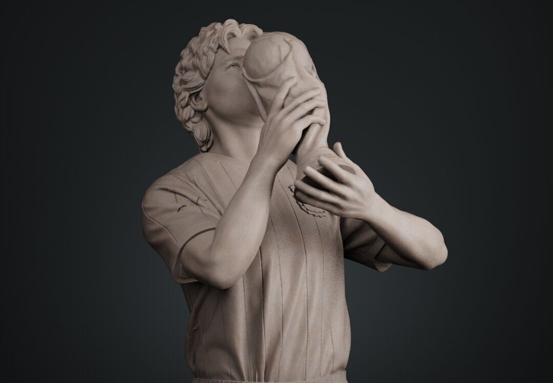 Diego Maradona Full-body Sculpture  3D print model_14