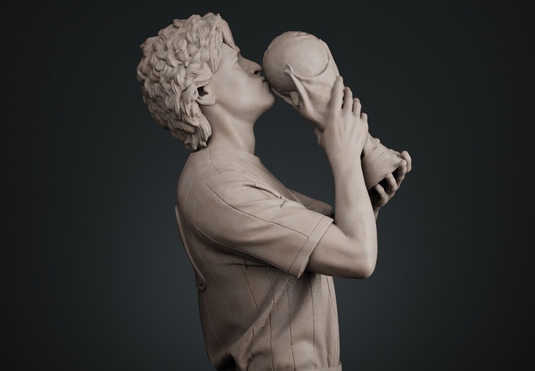 Diego Maradona Full-body Sculpture  3D print model_16