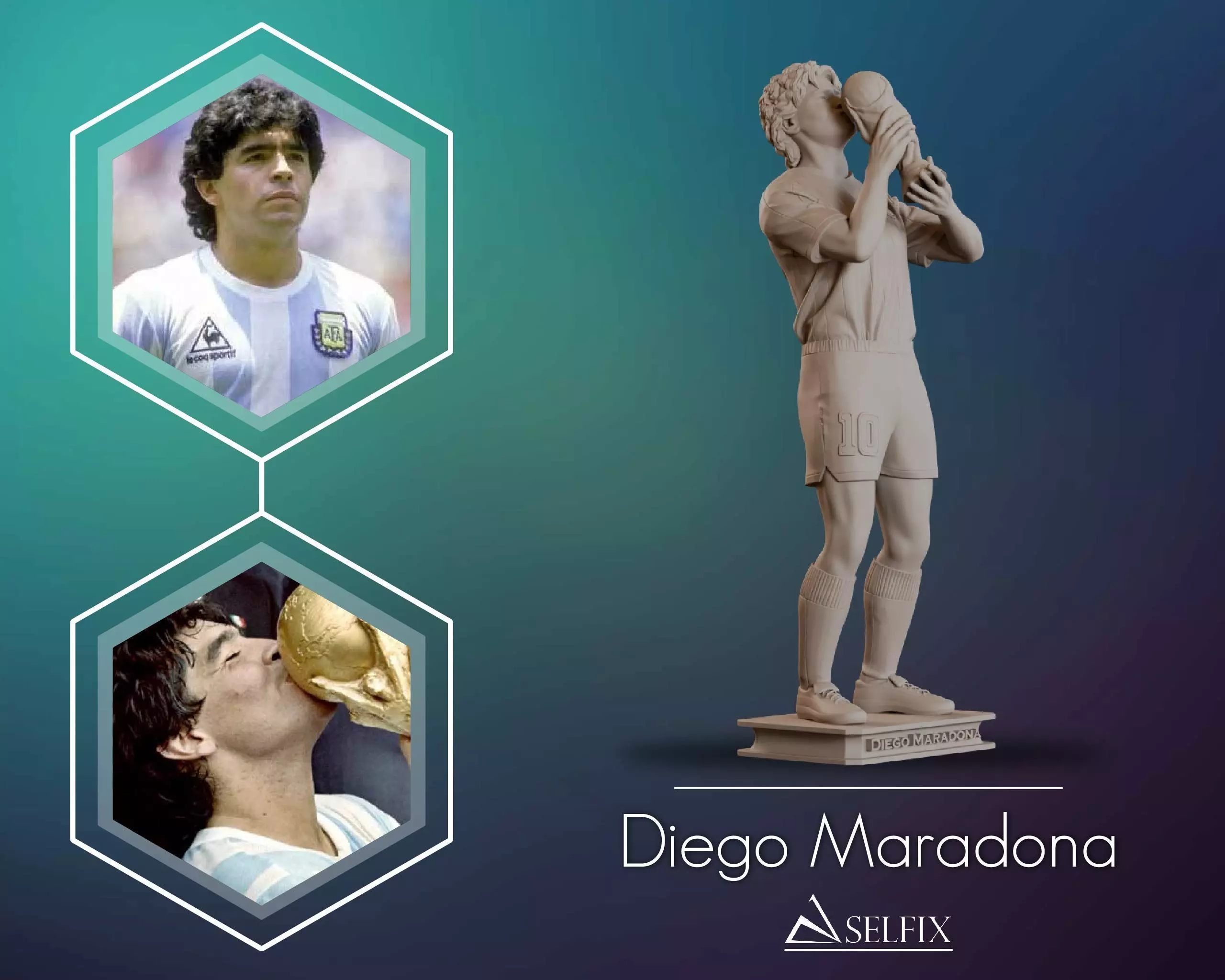Diego Maradona Full-body Sculpture  3D print model_0