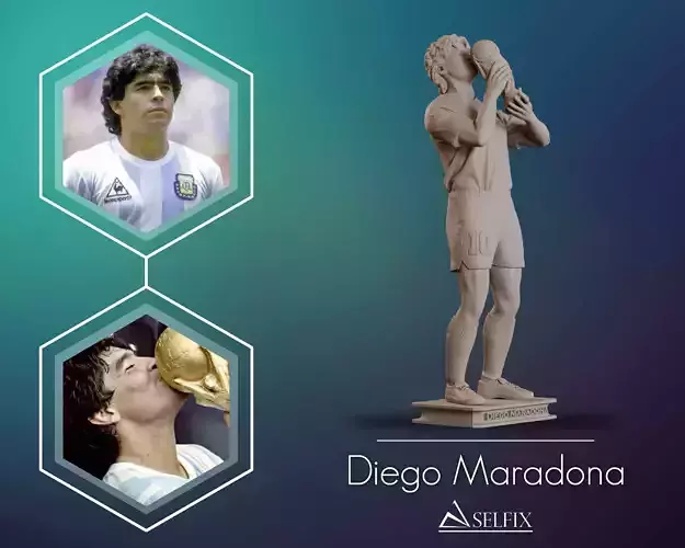 Diego Maradona Full-body Sculpture 