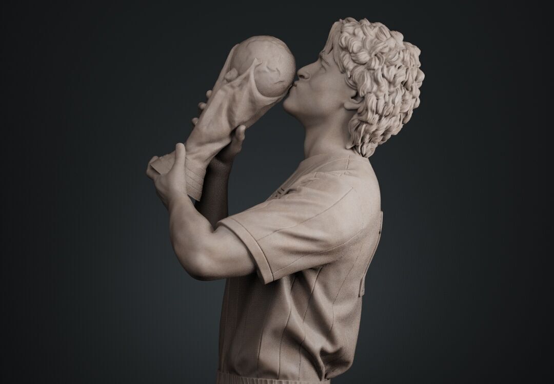 Diego Maradona Full-body Sculpture  3D print model_22