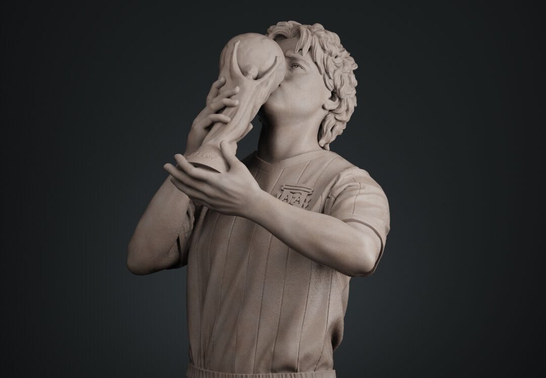 Diego Maradona Full-body Sculpture  3D print model_24