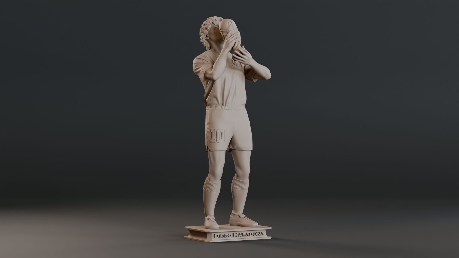 Diego Maradona Full-body Sculpture  3D print model_2