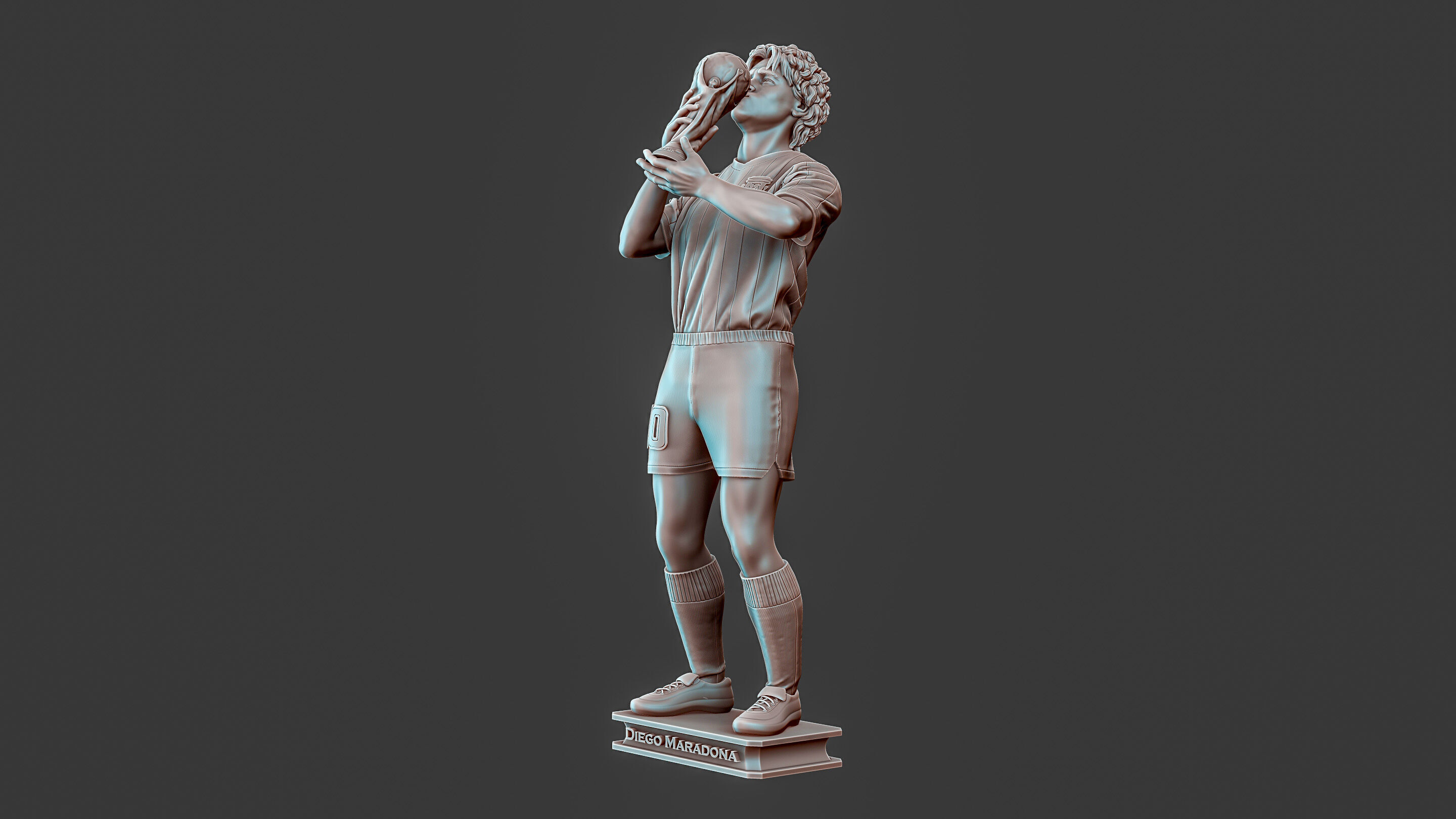 Diego Maradona Full-body Sculpture  3D print model_25