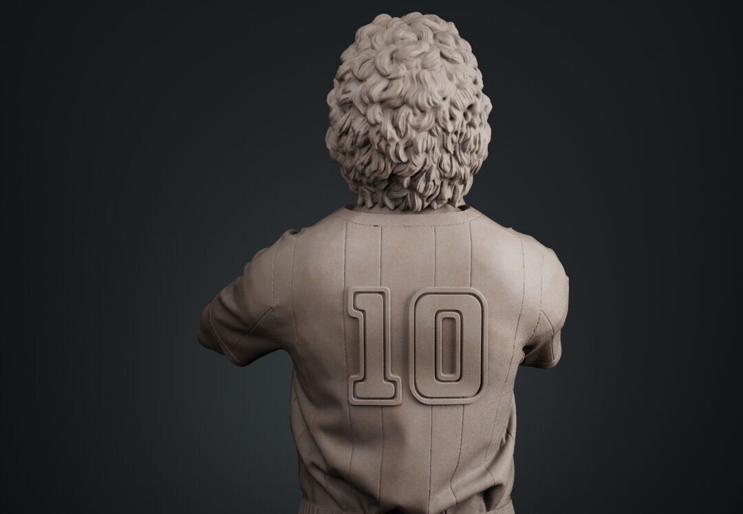 Diego Maradona Full-body Sculpture  3D print model_19