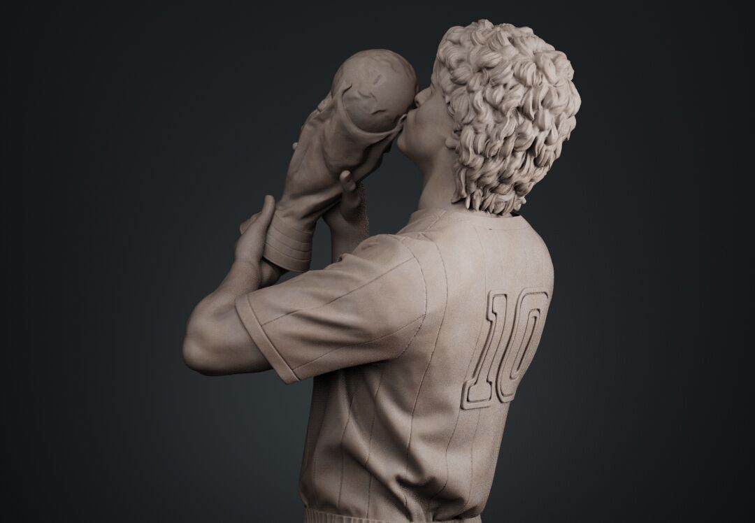 Diego Maradona Full-body Sculpture  3D print model_21